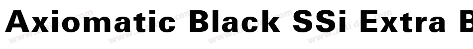 Axiomatic Black SSi Extra Bold字体转换